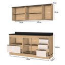 Ver imagem 3 de Cozinha Modulada Compacta 5 Peças 8 Portas 4 Gavetas 100% MDF Marina