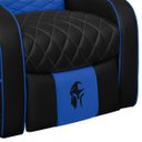 Ver imagem 7 de Poltrona Gamer Troia Streammer Reclinável Luxo Resistente até 150kg:corino Preto/azul
