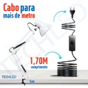 Ver imagem 4 de Luminária Articulavel Pixar para Escritório com Garra e Base Branca