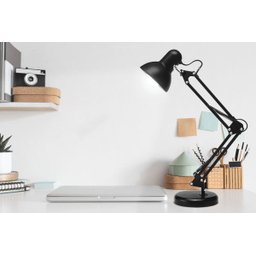 Luminária Articulada Preta com Garra Base Pixar Quarto Sala - 4