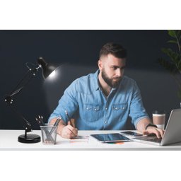 Luminária Articulada Preta com Garra Base Pixar Quarto Sala - 2