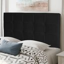 Ver imagem 4 de Cabeceira Estofada Box Casal Fiorella 140cm Corino Preto