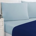 Ver imagem 1 de Jogo de Cama Malha Lençol 100% Algodão Gran Moratta 4 Peças Casal - Azul Royal-azul Bebê