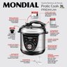Panela De Pressão Elétrica Mondial Pe-26 Pratic Cook 3l:110V - 3