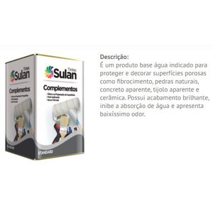 Resina Acrílica Exterior / Interior Base Água Sulan 18Lt