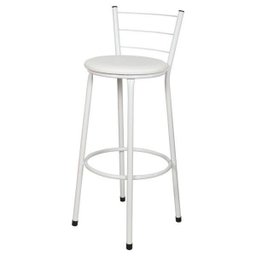 Kit 3 Banquetas Epoxi Branco Assento Branco - 2