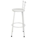 Ver imagem 4 de Kit 3 Banquetas Epoxi Branco Assento Branco