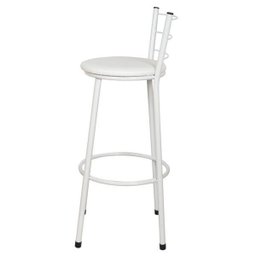 Kit 3 Banquetas Epoxi Branco Assento Branco - 4