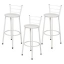 Ver imagem 1 de Kit 3 Banquetas Epoxi Branco Assento Branco