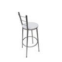 Ver imagem 3 de Kit 2 Banquetas Epoxi Cinza Assento Branco