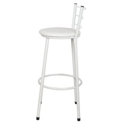 Kit 2 Banquetas Epoxi Branco Assento Branco - 4
