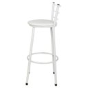 Ver imagem 4 de Kit 2 Banquetas Epoxi Branco Assento Branco