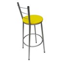 Ver imagem 3 de Kit 3 Banquetas Epoxi Cinza Assento Amarelo