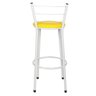 Kit 2 Banquetas Epoxi Branco Assento Amarelo - 5