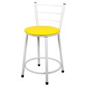 Ver imagem 2 de Banquetas Baixa para Cozinha Branca 4un Assento Amarelo