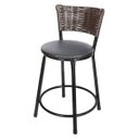 Ver imagem 2 de Banquetas Baixa Para Cozinha Hawai Café 4Un Assento Preto