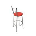 Ver imagem 4 de Kit 3 Banquetas Epoxi Cinza Assento Vermelho