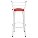 Ver imagem 5 de Kit 2 Banquetas Epoxi Branco Assento Vermelho