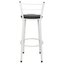Ver imagem 5 de Kit 4 Banquetas Epoxi Branco Assento Preto