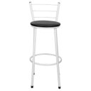 Ver imagem 3 de Kit 4 Banquetas Epoxi Branco Assento Preto