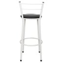 Ver imagem 5 de Kit 2 Banquetas Epoxi Branco Assento Preto