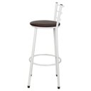 Ver imagem 4 de Kit 4 Banquetas Epoxi Branco Assento Marrom