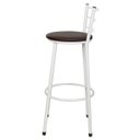 Ver imagem 4 de Kit 2 Banquetas Epoxi Branco Assento Marrom