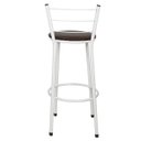 Ver imagem 5 de Kit 2 Banquetas Epoxi Branco Assento Marrom