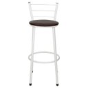 Ver imagem 3 de Kit 2 Banquetas Epoxi Branco Assento Marrom