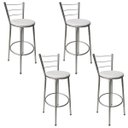 Ver imagem 1 de Kit 4 Banquetas Epoxi Cinza Assento Branco