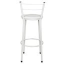 Ver imagem 5 de Kit 4 Banquetas Epoxi Branco Assento Branco