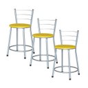 Ver imagem 1 de Banqueta Baixa Ratan Cinza Cristal 3un - Amarelo
