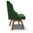 Ver imagem 6 de Kit 6 Cadeiras Estofadas Giratória para Sala de Jantar Lia Suede Verde - Ibiza