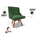 Ver imagem 3 de Kit 6 Cadeiras Estofadas Giratória para Sala de Jantar Lia Suede Verde - Ibiza