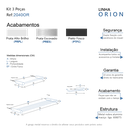Ver imagem 7 de Kit de Acessórios para Banheiro Alto Brilho 3 Peças 2040or Grego Metal