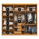 Ver imagem 3 de Guarda Roupa Roupeiro Venice 6 Portas 4 Gavetas 3 Prateleiras Cinamon Touch Off White Demóbile