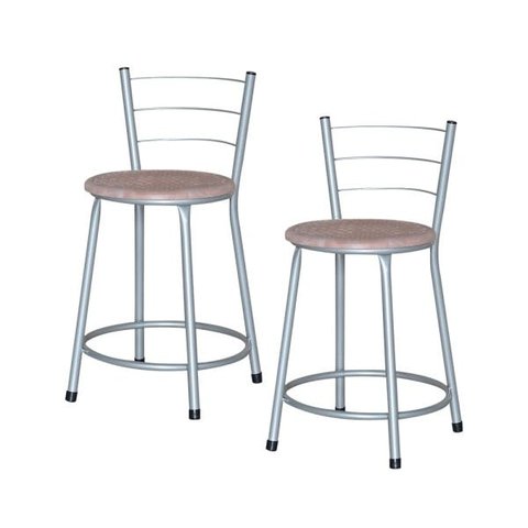 Banqueta Baixa Ratan Cinza Retro 2un - Marrom