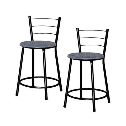 Banqueta Baixa Ratan Retro 2un - Azul