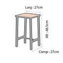 Ver imagem 4 de Banqueta Baixa Industrial Imbuia