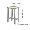 Ver imagem 4 de Banqueta Baixa Industrial Madeira Natural