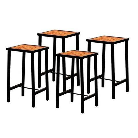 Banqueta Baixa Industrial Imbuia 4un