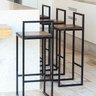 Kit 2 Banquetas Altas Bistro Industrial Premium Imbuia - 1