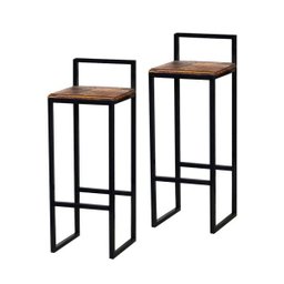 Kit 2 Banquetas Altas Bistro Industrial Premium Imbuia - 2