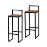 Kit 2 Banquetas Altas Bistro Industrial Premium Imbuia - 2