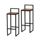 Ver imagem 2 de Kit 2 Banquetas Altas Bistro Industrial Premium Imbuia