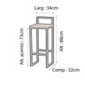 Kit 2 Banquetas Altas Bistro Industrial Premium Imbuia - 6
