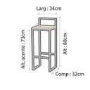 Ver imagem 6 de Kit 2 Banquetas Altas Bistro Industrial Premium Imbuia