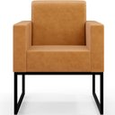 Ver imagem 6 de Kit 03 Poltronas Decorativas Sala Base fixa Metal Helô L02 Couríssimo Whisky - Lyam Decor
