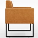 Ver imagem 7 de Kit 03 Poltronas Decorativas Sala Base fixa Metal Helô L02 Couríssimo Whisky - Lyam Decor