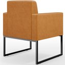 Ver mais imagens de Kit 03 Poltronas Decorativas Sala Base fixa Metal Helô L02 Couríssimo Whisky - Lyam Decor